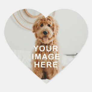 Maak Je Eigen Eenvoudige Enkele Afbeelding/Foto Hart Sticker