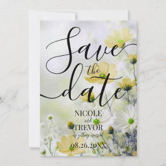 Maak Je Eigen Eenvoudige Gele Bloemen Bruiloft Save The Date