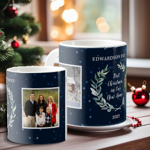 Maak je eigen Eerste kerst in nieuw huis foto's Koffiemok