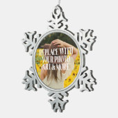 Maak je eigen eigen maatwerk tin sneeuwvlok ornament (Rechts)