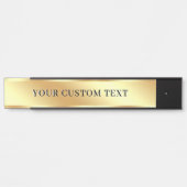 Maak je eigen elegante aangepaste tekst gouden sja deurbordje (Voorkant)