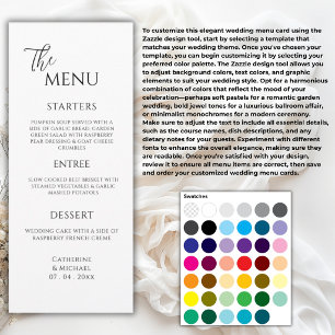 Maak je eigen elegante bruiloft menu