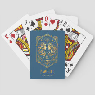 Maak je eigen elegante gouden Art Deco Tweelingen Pokerkaarten