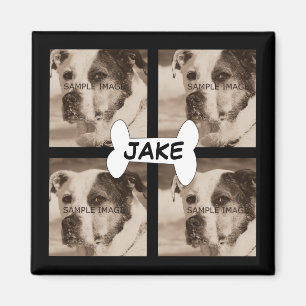 Maak je eigen enkel papiervel   4 Pet Dog foto's I Magneet