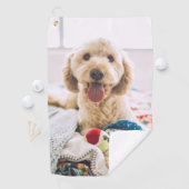 Maak je eigen enkel papiervel | Custom Pet Photo G Golfhanddoek (Insitu)