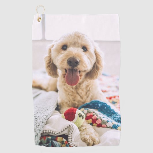 Maak je eigen enkel papiervel | Custom Pet Photo G Golfhanddoek (Voorkant)