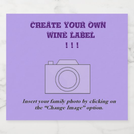 Maak je eigen enkel papiervel! sparkling wijnetiket (Enkel label)