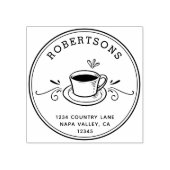 Maak je eigen enkel papiervel | Teruggaveadres kof Rubberstempel (Afrduk)