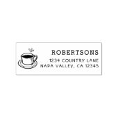 Maak je eigen enkel papiervel | Teruggaveadres kof Rubberstempel (Gestempeld)