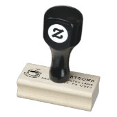 Maak je eigen enkel papiervel | Teruggaveadres kof Rubberstempel (Stempel)