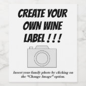 Maak je eigen enkel papiervel! wijn etiket (Enkel label)