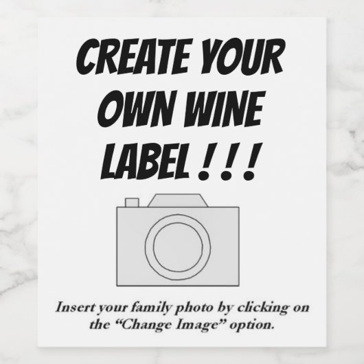 Maak je eigen enkel papiervel! wijn etiket (Enkel label)