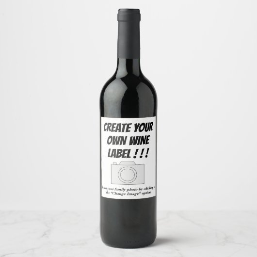 Maak je eigen enkel papiervel! wijn etiket (Voorkant)