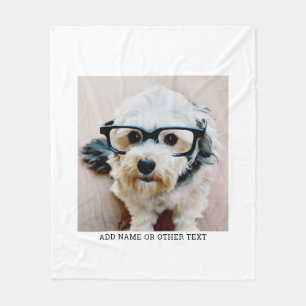Maak je eigen enkele fotogalerij met witte rand fleece deken