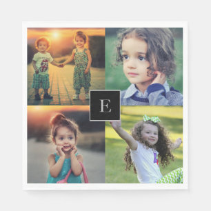 Maak je eigen familie foto collage met monogram servet