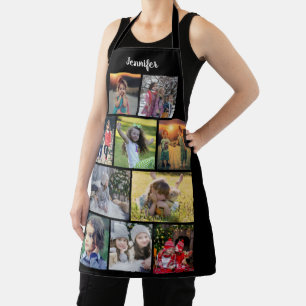 Maak je eigen familiefotocollage naam schort
