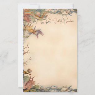 Maak je eigen fantasietuin bloemstationery briefpapier