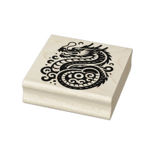 Maak je eigen filigraan Chinese draak Rubberstempel