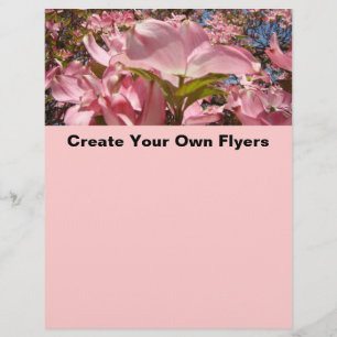 Maak Je Eigen Flyers Roze Bloesem Bloemen Kantoor