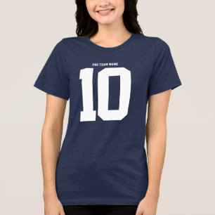 Maak Je Eigen Football Jersey - Naam & Nummer T-sh Tri-Blend Shirt