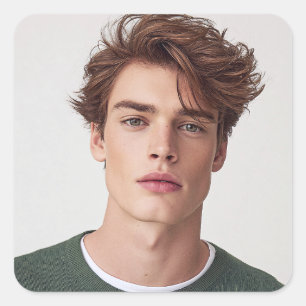 Maak je Eigen Foto Aangepast Beeld Vierkante Sticker