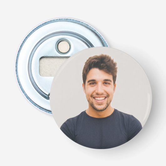 Maak je Eigen Foto Aangepaste Afbeelding Button Flesopener (Voorkant)
