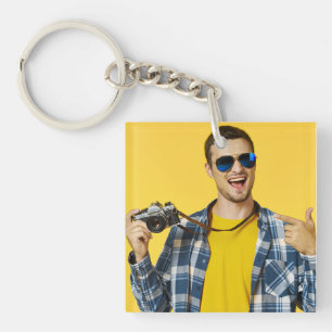 Maak je Eigen Foto Aangepaste Afbeelding Sleutelhanger