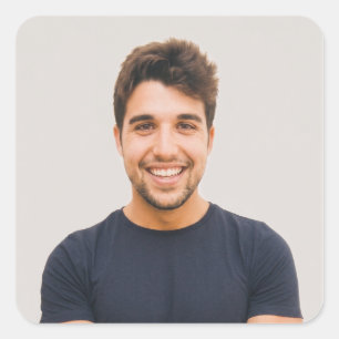 Maak je Eigen Foto Aangepaste Afbeelding Vierkante Sticker