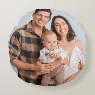 Maak Je Eigen Foto Aangepaste Foto DIY Rond Kussen