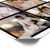 Maak Je Eigen Foto Collage Met 8 Foto's Poster (Hoek)