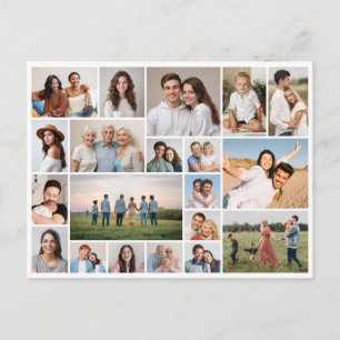 Maak Je Eigen Foto Collage van 20 Foto's Briefkaart