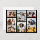 Maak Je Eigen Foto Collage van 8 Foto's Briefkaart (Voorkant / Achterkant)