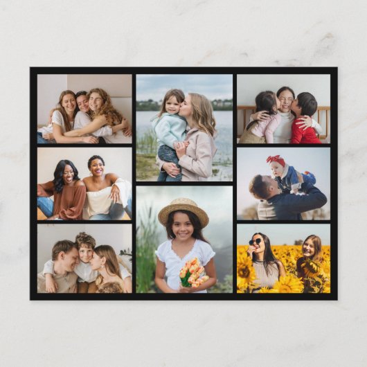 Maak Je Eigen Foto Collage van 8 Foto's Briefkaart (Voorkant)
