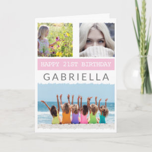 Maak Je Eigen Foto Collage Verjaardag Elke Leeftij Kaart