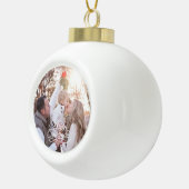 Maak je eigen foto Kerst Keramisch Ornament (Rechts)