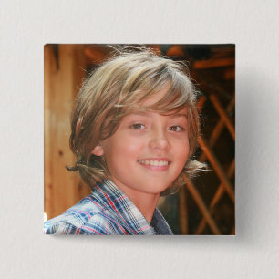 MAAK JE EIGEN FOTO KNOP VIERKANTE BUTTON 5,1 CM