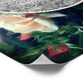 Maak Je Eigen Foto Perzik Roos En Knoppen Frame Poster (Hoek)