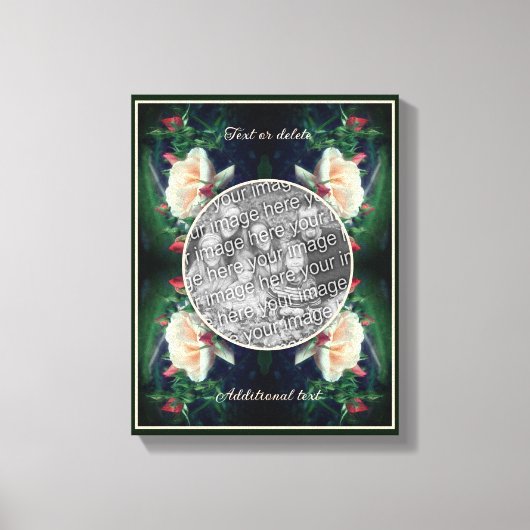 Maak je eigen foto perzikroos en knoppen canvas afdruk (Voorkant)