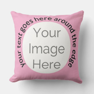 maak je eigen foto roze sierkussen