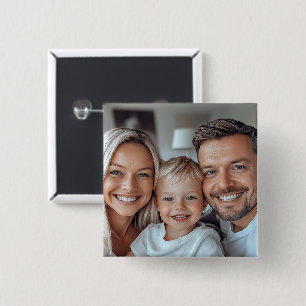 Maak Je Eigen Foto Vierkante Button 5,1 Cm