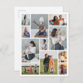 Maak je eigen fotocollage van 11 foto's briefkaart (Voorkant / Achterkant)