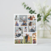 Maak je eigen fotocollage van 11 foto's briefkaart (Staand voorkant)