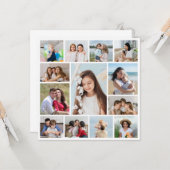 Maak je eigen fotocollage van 13 foto's kaart (Voorkant / Achterkant in situ)