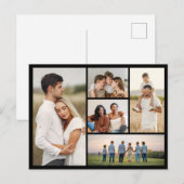 Maak je eigen fotocollage van 5 foto's briefkaart (Voorkant / Achterkant)