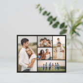 Maak je eigen fotocollage van 5 foto's briefkaart (Staand voorkant)