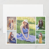 Maak je eigen fotocollage van 5 foto's notitiekaartje (Voorkant / Achterkant)