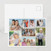 Maak je eigen fotocollage van 8 foto's briefkaart (Voorkant / Achterkant)