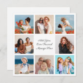 Maak je eigen fotocollage van 8 foto's Voeg je gro Kaart (Voorkant / Achterkant)