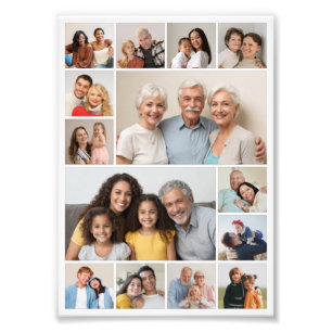 Maak Je Eigen Fotovergroting met 14 Foto's Collage Foto Afdruk