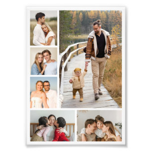 Maak Je Eigen Fotovergroting met 6 Foto's Collage Foto Afdruk